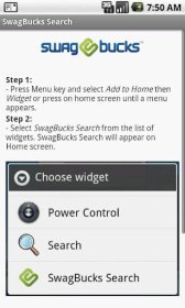 game pic for SwagBucks Search Swidget